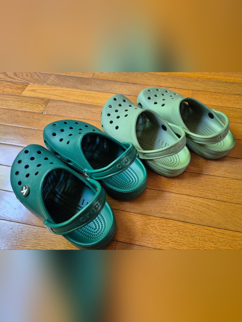 Crocs - Barely Used - Classic Clogs - Green and Sage